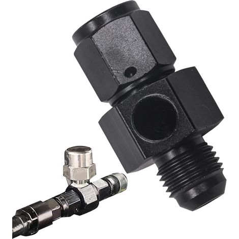 Adaptateur de manomètre d'huile, raccords d'adaptateur de tuyau de pression Avec raccords de tuyau de Port de compteur 1/8NPT 4/6/8/10/12AN, filetage (1/5)