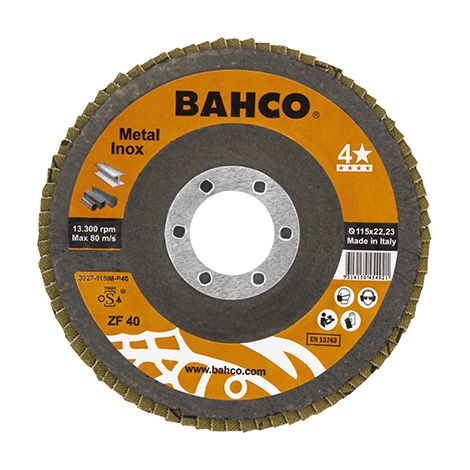 Disco laminas de zirconio 115mm grano 80 3927-115im-p80 bahco (1/2)