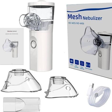 Trade Shop - AEROSOL-VERNEBLER-INHALATOR, TRAGBAR, FÜR REISEN, MIT ÜBER USB AUFLADBAREM AKKU - (1/5)