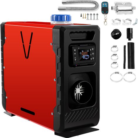 SWANEW 8KW 12V Riscaldatore Diesel portatile integrazione 12V 24V Bluetooth controllo auto riscaldatore aria diesel per RV auto camion Rosso (1/5)
