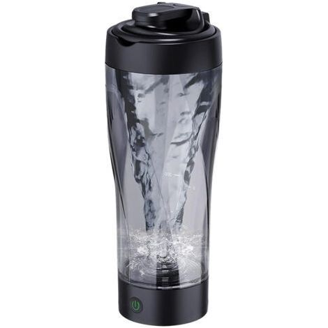 Electric Protein Shaker, Automatic Mixer, Fitness Cup, Suitable for Gym, Leakproof Cup (Black) (1/4)