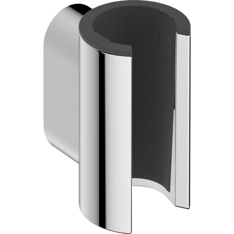 Support de douche, Support mural pour douchette, pour tuyaux de douche avec écrou conique, Chromé, 28885000 (1/5)