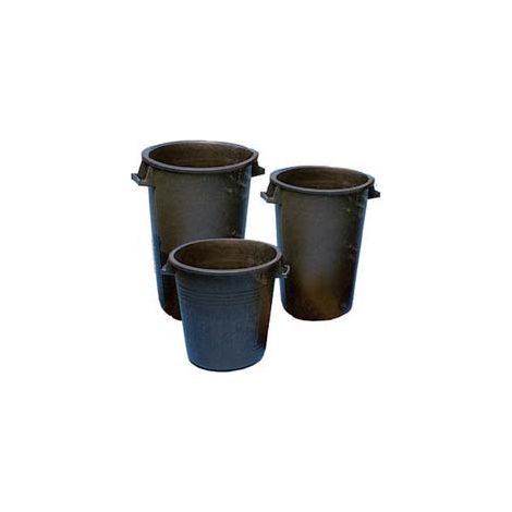 BIDONI NERI PER USO AGRICOLO SENZA COPERCHIO  lt.120 ø cm.53 altezza cm.78    ICS