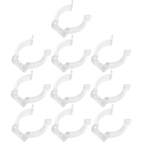 10pcs Clips de Fixation pour Tubes LED Ronds T8 et Standard en Plastique Blanc, Maintien Ferme et Installation Rapide, pour Usage Domestique et Commercial (1/5)