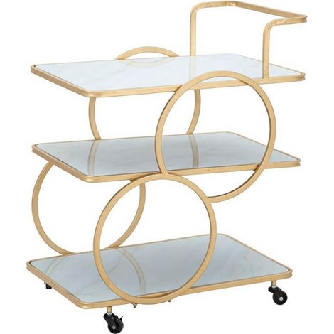 Carrello Marmo e Vetro cm 64X46X79 - MARBLE GLASS (1/5)