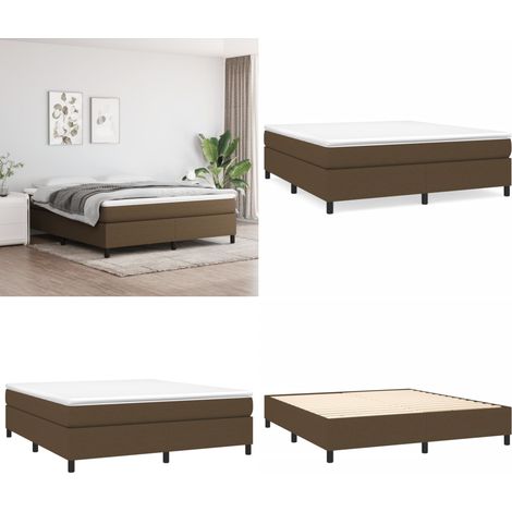 Boxspringbett mit Matratze Dunkelbraun 160x200 cm Stoff - Boxspringbett - Doppelbett - Bettenrahmen - Matratze - Matratzenauflage - Home & Living (1/5)