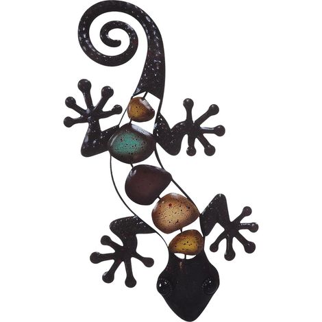 Décoration Murale en Fer Forme de Gecko, Design Créatif et Réutilisable, Accessoire pour Cafés et Décorations Murales D'intérieur (1/5)