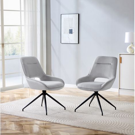 Silla comedor giratoria 360° con reposabrazos OKMYHOME (1/5)