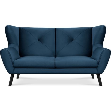 KONSIMO MIRO Elegantes dreisitziges Sofa, Marineblau (1/4)