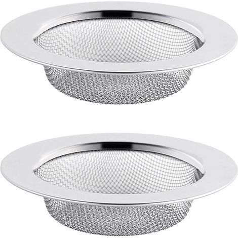 2PCS Filtre à Évier en Acier Inoxydable, Filtre de Vidange de 11,5 cm, Crépine d'évier, Tamis d'évier, Crépine d'évier de Cuisine (1/2)