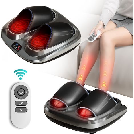 –HG01-A DC12V 24W Foot Massager with 3 Intensity Levels, Heated Vibration & Air Pressure Wrap, Removable Washable Cover, Overheat Protection, 15Min Timer for Plantar Fasciitis Relief (1/5)