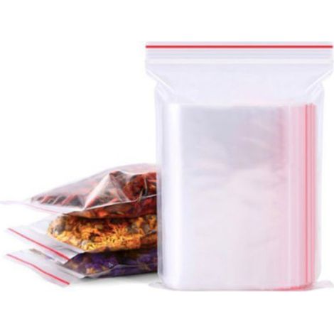 Sachets Zip Transparents 100 pièces, Fermeture Hermétique, Dimensions 40 x 60 mm, Matière Polyéthylène, Idéal pour ranger et protéger les petits objets (1/2)