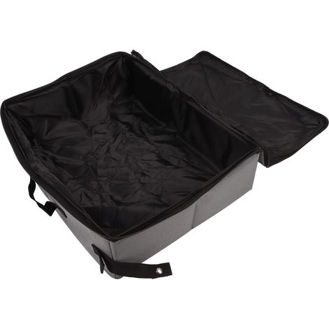 Bac à litière de voyage pour chat, portable, étanche et pliable, avec couvercle, idéal pour les voyages et le camping. (1/5)