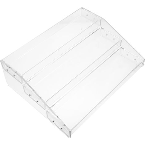 Étagère Transparente en Acrylique 3 Niveaux, Support Élégant et Facile à Entretenir pour Ranger Parfums et Produits Cosmétiques, Design Simple et Gain de Place pour Exposition (1/5)