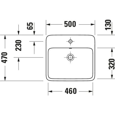 DURAVIT 2385500027 Qatego lavabo à poser 500 mm, fermé (1/2)