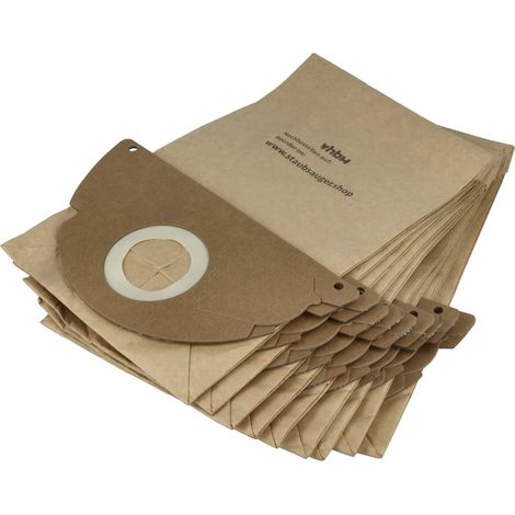 vhbw 10x sacchetti compatibile con Hoover Org. Gr. H 33, Org. Gr. H 34, S 4125 Dry 15, S 5125 Aqua 15, S 5135 aspirapolvere - in carta, marrone