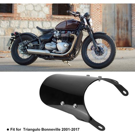 Transparente Windschutzscheibe für Motorräder, passend für Bonneville T100 (2003–2017), Schwarz (1/5)