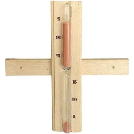Hourglass 15 Minutes Rotating Sauna Wall Mounted Wooden Sauna Sandglass Timer Sand Countdown Clock Spa Sauna Sand Timer Sauna Accessories for Steam Room (1/4)