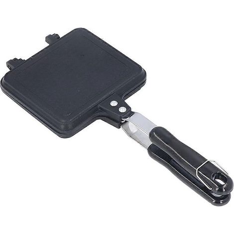 Appareil à sandwichs double face, moule à tartes en fonte avec poignée résistante à la chaleur, équipement de cuisine de camping, moule à tartes de camping. (1/5)