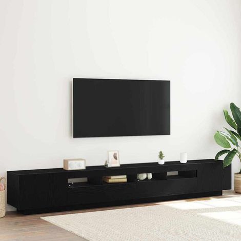 Ensemble meuble TV Montage mural 3 pcs-Banc TV-Meuble Télé Noir 260 x 35 x 40 cm (1/5)