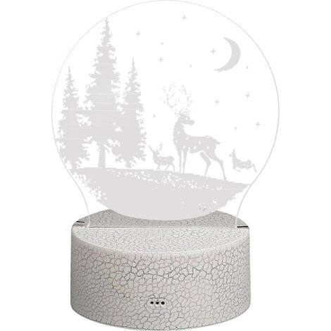 1 Stück Weihnachtslampe, Nachtlicht, Tischlampe, LED-Licht, Dekoration-13.8X12.6CM (1/3)