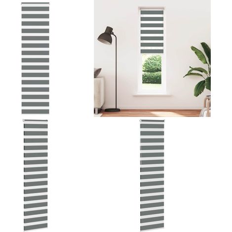 vidaXL Zebrarollo Dunkelgrau 55x230 cm Stoffbreite 50,9 cm Polyester (1/5)