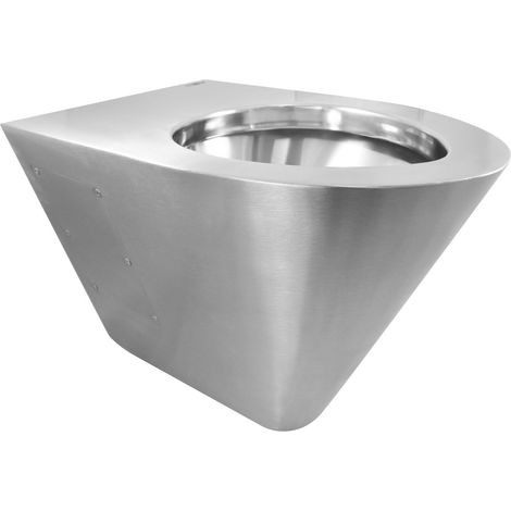 WC suspendu 380x300x550 mm, acier inoxydable brossé