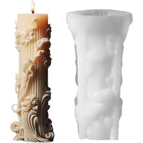 Moule cylindrique européen en silicone pour bougie pilier minimaliste DIY (1/5)