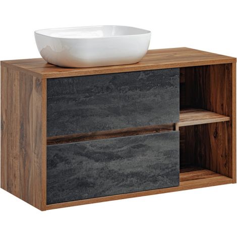 Meuble vasque à poser 100 cm - Set 1 - New York - Livraison gratuite