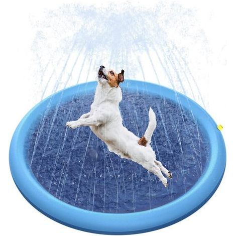 Piscine pour chien, tapis pour chien de 100 cm d'épaisseur, résistant aux éclaboussures et antidérapant, de jardin pliable et portable (1/4)