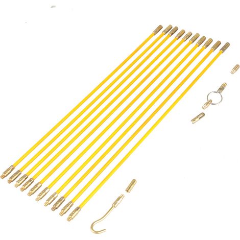 Kit de 10 tire-fils électriques en fibre de verre de 4 mm avec système de traction et de poussée (1/5)