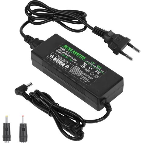 Adaptateur Alimentation 12V 10A 120W, Transformateur Chargeur 12V Transformateurs Bande 120W Alimentation Adaptateur pour Caméras, Bandes LED, Caméras de Surveillance, DVD, TVs etc. (1/5)