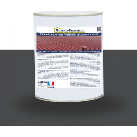 Etanchéité Elastique Protection Décoration Toiture - 1 Kg Gris basalte - MATPRO (1/5)