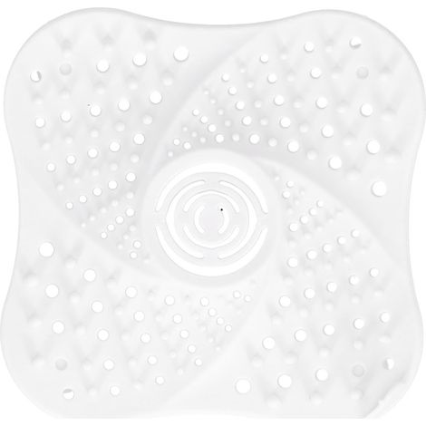 Crépine de siphon de sol en résine silicone TPR anti-obstruction et bouchon de cheveux pour salle de bain et cuisine, blanche (1/5)