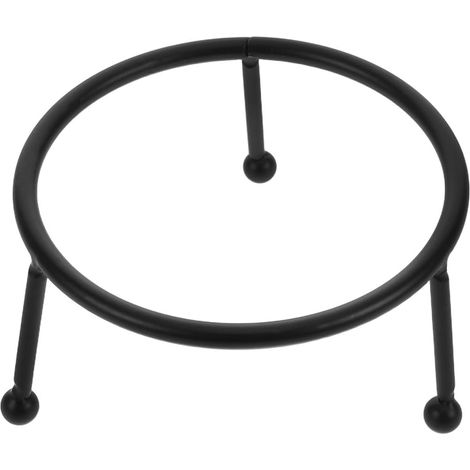 Soporte de metal negro para esferas de cristal y macetas de suculentas, base versátil antivuelco para una elegante decoración de jardín y patio. (1/5)