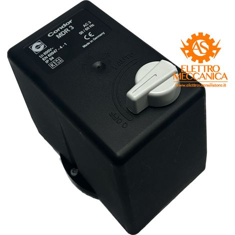 Pressostato Condor MDR 3 trifase con protezione termica 10-16A e valvola START - 15 Bar (1/3)