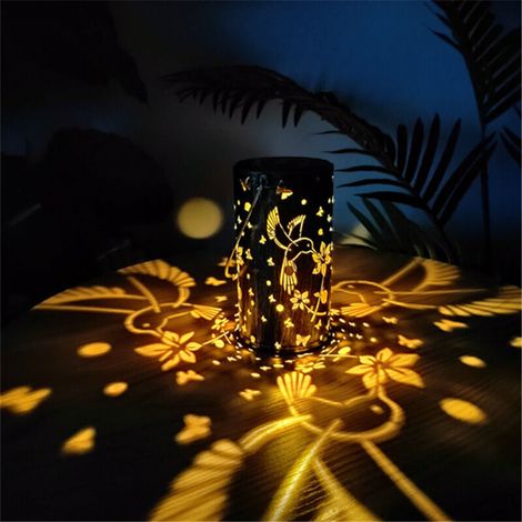 Lanterne Solaire - Fer - Éclairage Extérieur Jardin Patio Allée - IP65 - 16.5 x 9 cm - 12 à 16 h Autonomie - 1 Pièce (1/5)