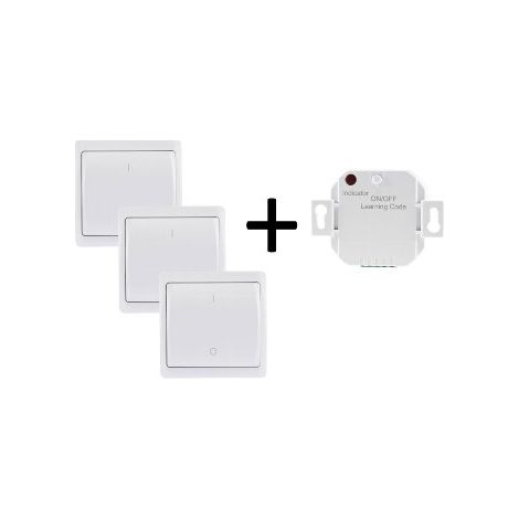 Funk Starter-Set No.5 "Pilota Casa" 3x Wandschalter + UP Empfänger