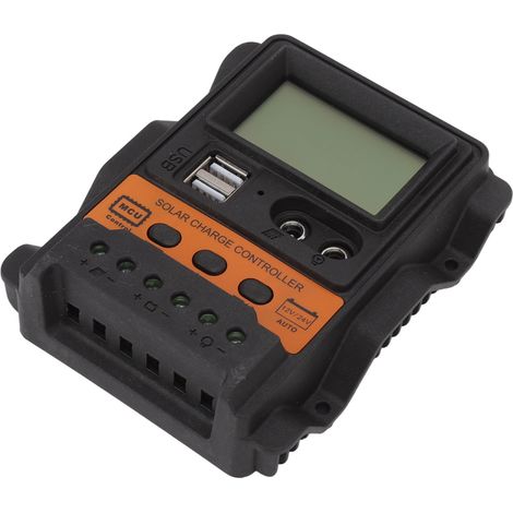 12V/24V Dual-USB-Solar-Laderegler mit PWM-Photovoltaik-Solarpanel-Laderegler, LCD-Display und 30A (1/5)