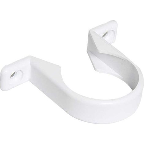 WS36W FloPlast Solvent Weld Waste Pipe Clip 50mm White ABS (1/2)