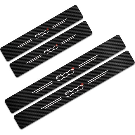 (Pour 500x Type 2) Protections de seuil de porte autocollantes pour Fiat 500,500C (2012),500X,500L et Abarth 695 - Accessoires en fibre de carbone pour seuils de porte (1/3)