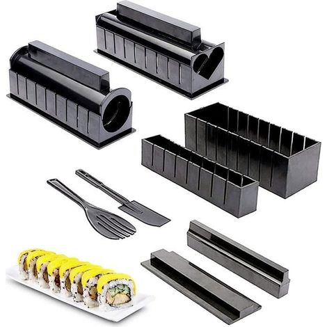 Sushi Maker,Sushi Maker Kit,10 Pièces Moules à Sushi,Cuisine Bricolage Facile (1/4)