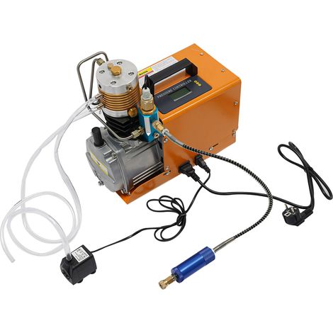 300 Bar Kompressor Hochdruckluftpumpe,Automatische Abschaltung Luftkompressor, 1800W Motorleistung, 2800R/Min, Druckeinstellung Kompressorpumpe für Hochdruckprüfung, Flaschen, Automobile