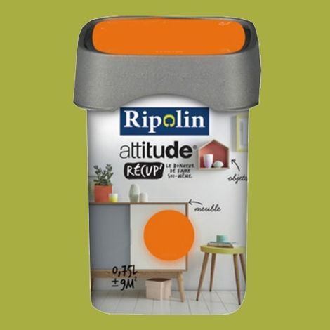 RIPOLIN Peinture Attitude Récup' Vert granny satin 0,75L 0,75 L (1/2)