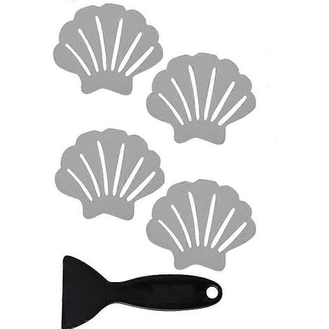 Lot de 24 autocollants antidérapants pour baignoire, douche et tapis de bain, gris (1/5)