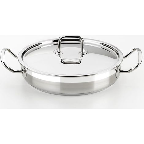 BRA Profesional - Teglia da forno con coperchio, in acciaio INOX 18/10 26 cm (1/2)