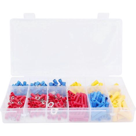 258-teiliges Set Kaltpress-Crimpklemmen, kupferverzinnte Kontakte, elektrische Drahtverbinder, Sortiment