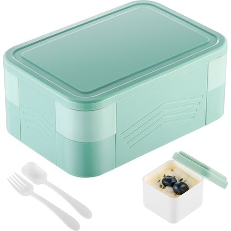 boîte bento pliable,1550Millilitres étanches, vert clair