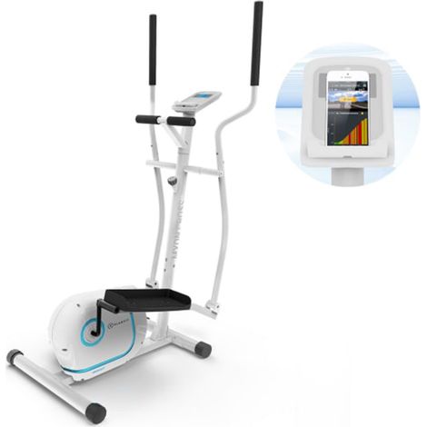 Vélo elliptique Klarfit Myon – Volant d'inertie 12 kg – Système SilentBelt – 8 niveaux de résistance – Support tablette compatible Kinomap (1/5)