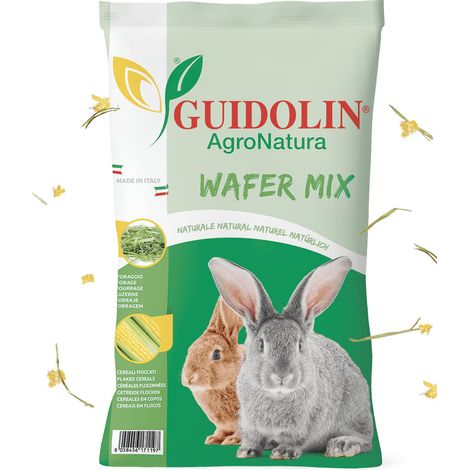 WAFER MIX Kaninchenfutter in Waffelform mit hochwertigem langfaserigem Heu und Futtermitteln 8kg (1/2)